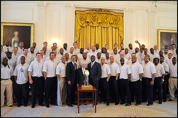 Super Bowl Champs visit the White House